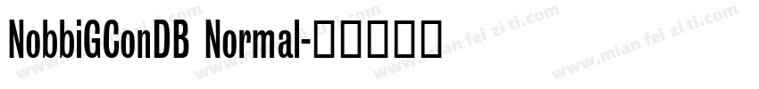 NobbiGConDB Normal字体转换